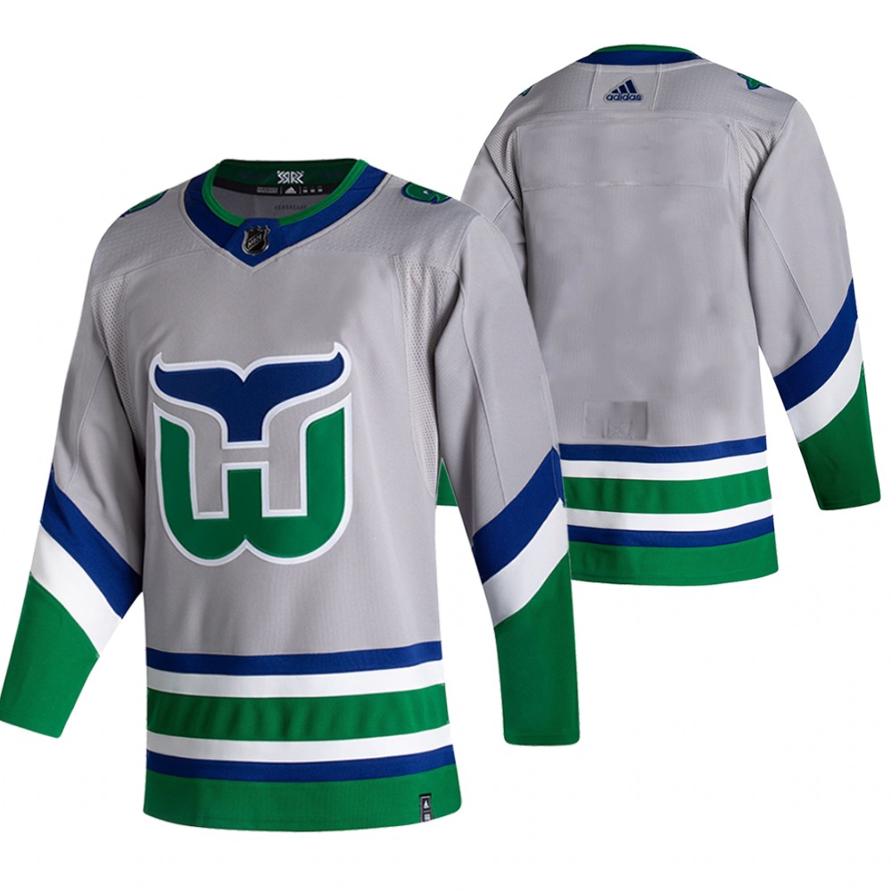 2021 Adidias Carolina Hurricanes Blank Grey Men Reverse Retro Alternate NHL Jersey->detroit red wings->NHL Jersey